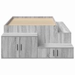 vidaXL Cadre de lit avec rangement Gris Sonoma 80 cm Bois d'ingénierie