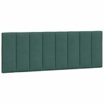 vidaXL Coussin de tête de lit Hanko vert foncé 140 cm velours