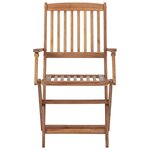 vidaXL Chaises pliables de jardin lot de 8 avec coussins Bois d'acacia