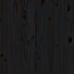 vidaXL Canapé central de jardin noir bois de pin massif