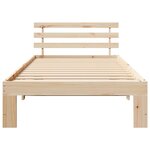 vidaXL Cadre de Lit en Bois de Pin Naturel Naturel Bois de pin massif