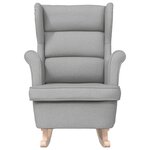 vidaXL Chaise à bascule gris nuage 74x90x102 cm tissu