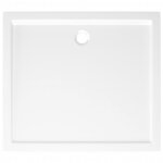 vidaXL Receveur de douche rectangulaire ABS Blanc 80x90 cm