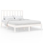vidaXL Cadre de lit sans matelas blanc 120x200 cm bois massif