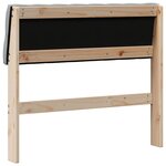 vidaXL Tête de lit capitonnée Gris clair 90 cm Pin massif
