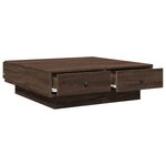 vidaXL Table basse Chêne marron 90x90x28 cm Bois d'ingénierie