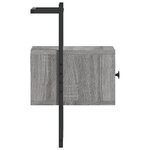 vidaXL Table de chevet murale sonoma gris 35x30x51cm bois d'ingénierie
