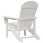 vidaXL Chaise Adirondack Blanche 74x82x91 cm HDPE
