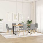 vidaXL Chaises à manger lot de 6 gris nuage tissu