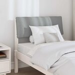 vidaXL Tête de lit capitonnée Gris clair 75 cm Pin massif