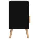 vidaXL Tables de chevet 2 Pièces noir 40x30x55 cm bois d'ingénierie