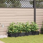 vidaXL Pots de jardin Noir 160 x 40 x 22 cm Acier