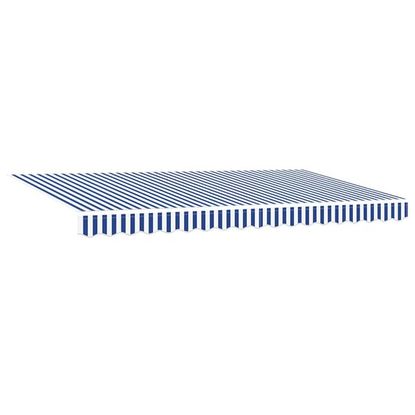 vidaXL Auvent Rétractable Rayé Bleu et blanc 350 x 200 cm Tissu  métal