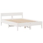vidaXL Cadre de lit sans matelas blanc 140x200 cm bois de pin massif