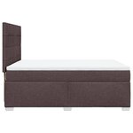 vidaXL Sommier à lattes de lit avec matelas Marron foncé 140x190 cm