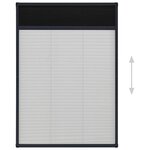vidaXL Moustiquaire plissée pour fenêtre Aluminium Anthracite 80x120cm