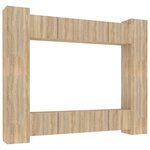 vidaXL Ensemble de meubles TV 8 Pièces Chêne sonoma Bois d'ingénierie