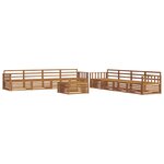 vidaXL Ensemble de canapés d'extérieur 9 pc Naturel