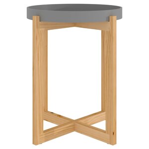 vidaXL Table basse Gris 41x41x48 5 cm Bois d'ingénierie et pin massif