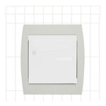 Support grillage rigide & palissade blanc crème mat sablé ral 9010ms