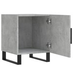 vidaXL Tables de chevet 2 Pièces gris béton 40x40x50 cm bois d’ingénierie