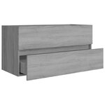 vidaXL Armoire de lavabo Sonoma gris 90x38 5x45 cm Bois d'ingénierie