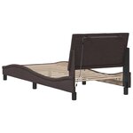 vidaXL Cadre de lit sans matelas marron foncé 90x200 cm tissu