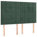 vidaXL Tête de lit Vert foncé 144 x 5 x 118/128 cm Velours