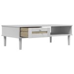 vidaXL Table basse SENJA aspect rotin blanc 100x55x33 cm bois massif