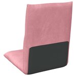 vidaXL Fauteuil de sol ajustable Rose Velours