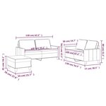 vidaXL Ensemble de canapés 3 Pièces avec coussins Vert foncé Velours