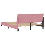 vidaXL Cadre de lit avec tête de lit Rose 160x200 cm Velours