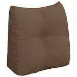 vidaXL Coussin de Dos Marron 45 x 24 x 50 cm tissu