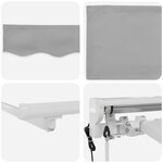 vidaXL Cadre d'auvent Gris clair 250 x 200 cm