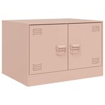 vidaXL Table basse rose 67x50x44 cm acier