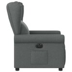 vidaXL Fauteuil inclinable électrique Gris foncé Tissu