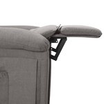 vidaXL Fauteuil inclinable électrique Gris clair Tissu