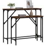 vidaXL Tables console 2 Pièces chêne fumé bois d'ingénierie