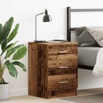 vidaXL Table de chevet vieux bois 38x35x55 cm bois d'ingénierie