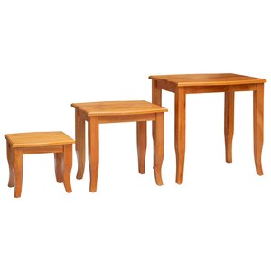 vidaXL Tables d'appoint emboîtables 3 pièces Naturel 60 x 45 x 60 5 cm