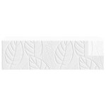 vidaXL Table d'appoint murale Blanc brillant 87 5 x 34 5 x 17 cm