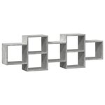 vidaXL Étagère murale gris béton 129x18x42 cm bois d'ingénierie