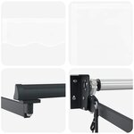 vidaXL Auvent Rétractable Blanc 400 × 300 cm Polyester et Aluminium