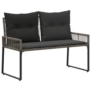 vidaXL Banc extérieur 2 -Seater 4 pc 110 x 59 x 82 cm polyrotin