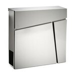 Boite aux lettres design compartiment journaux poste acier inoxydable argenté