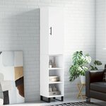 vidaXL Buffet haut Blanc 34 5x34x180 cm Bois d'ingénierie