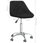 vidaXL Chaises pivotantes à manger lot de 4 Noir Similicuir