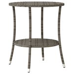 vidaXL Ensemble de bistro 3 Pièces avec coussins gris résine tressée