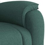 vidaXL Fauteuil inclinable Vert foncé Tissu