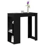 vidaXL Table de bar Chêne noir 102 x 50 x 103 5 cm Bois d'ingénierie